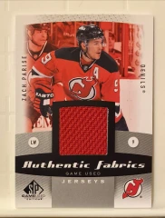 2010-11 SP Game Used Edition Authentic Fabrics Jersey #AF-ZP Zach Parise
